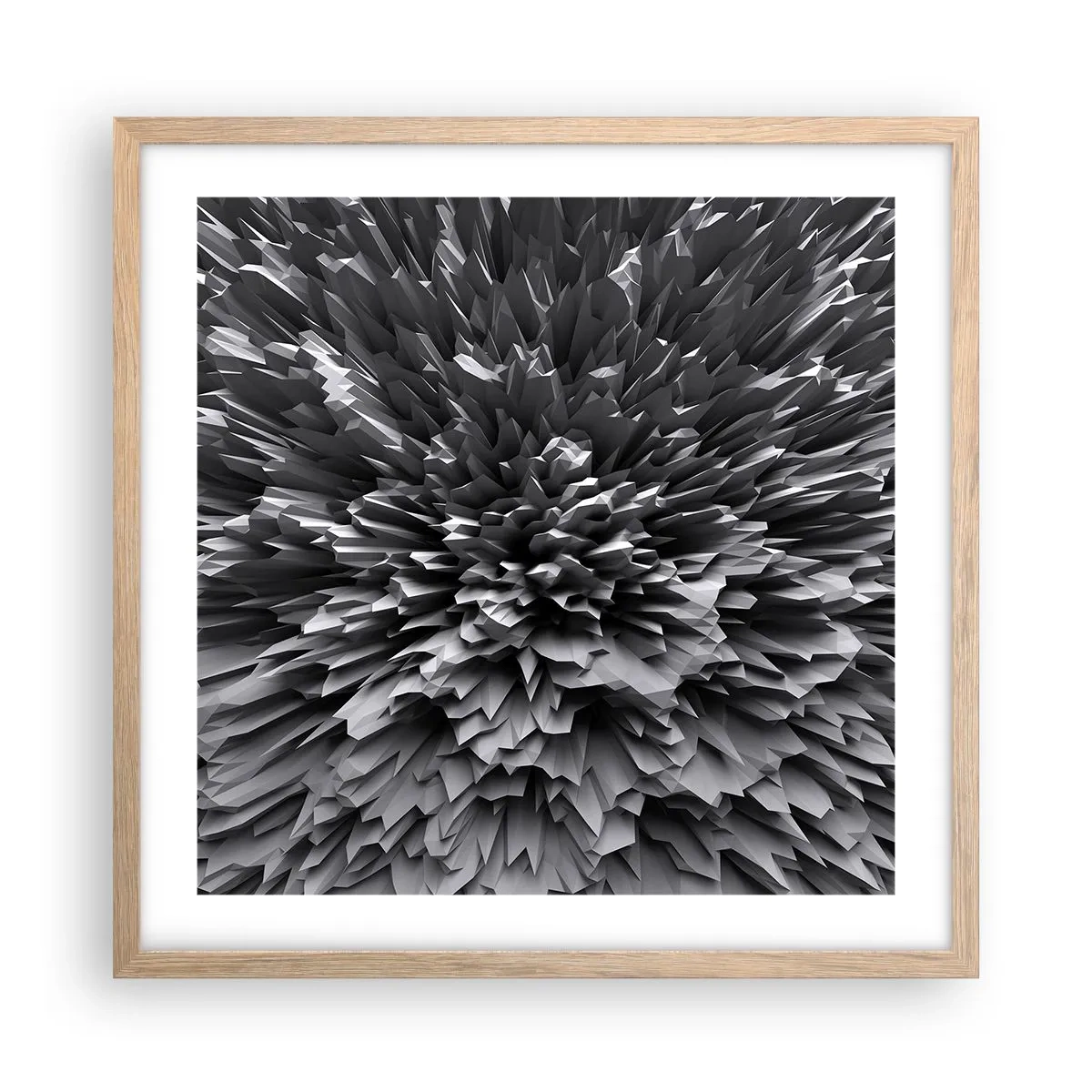 Poster in einem Rahmen aus heller Eiche - Härter kann es nicht werden - 50x50 cm