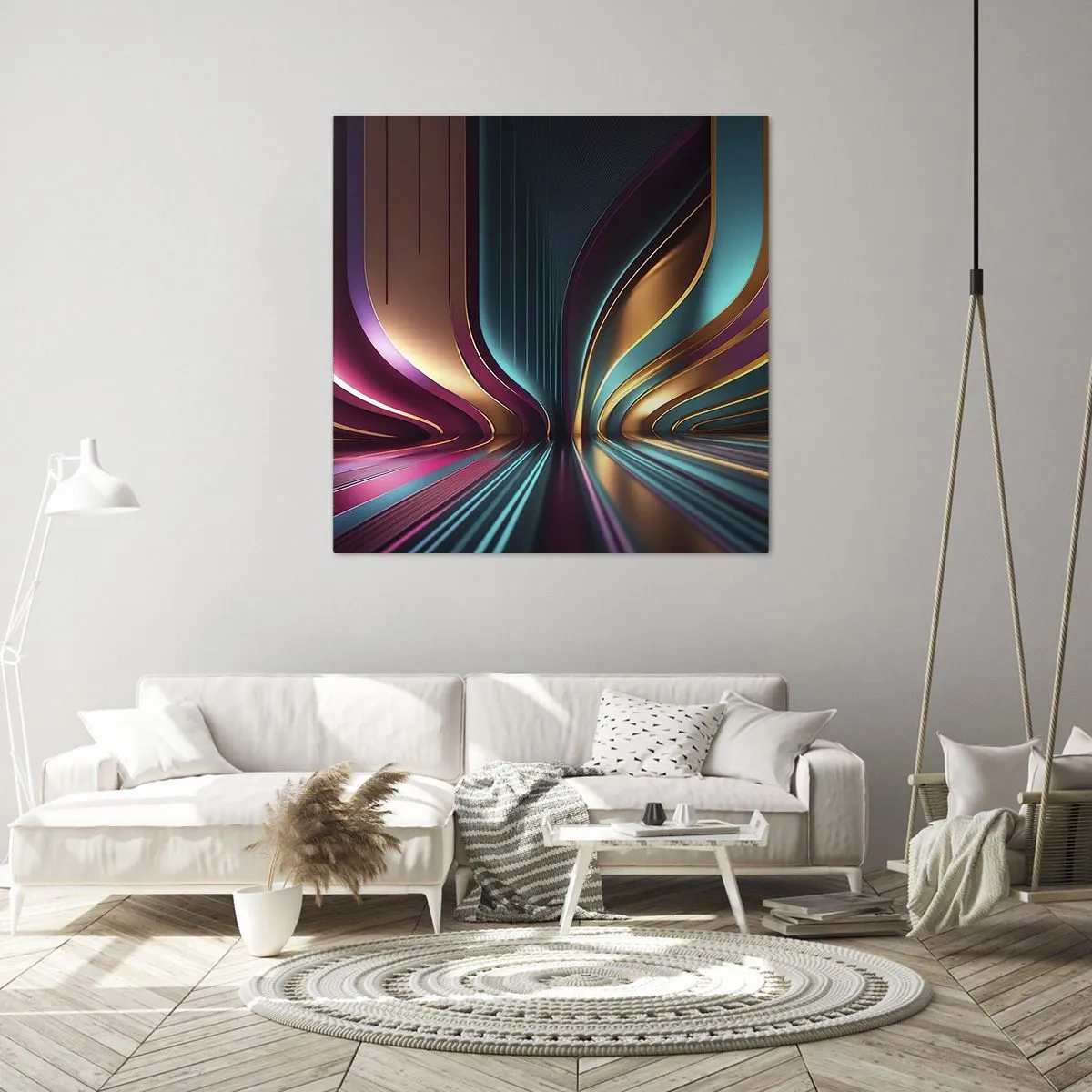 Bild auf Leinwand - Leinwandbild - Architektur des Lichts - 40x40 cm