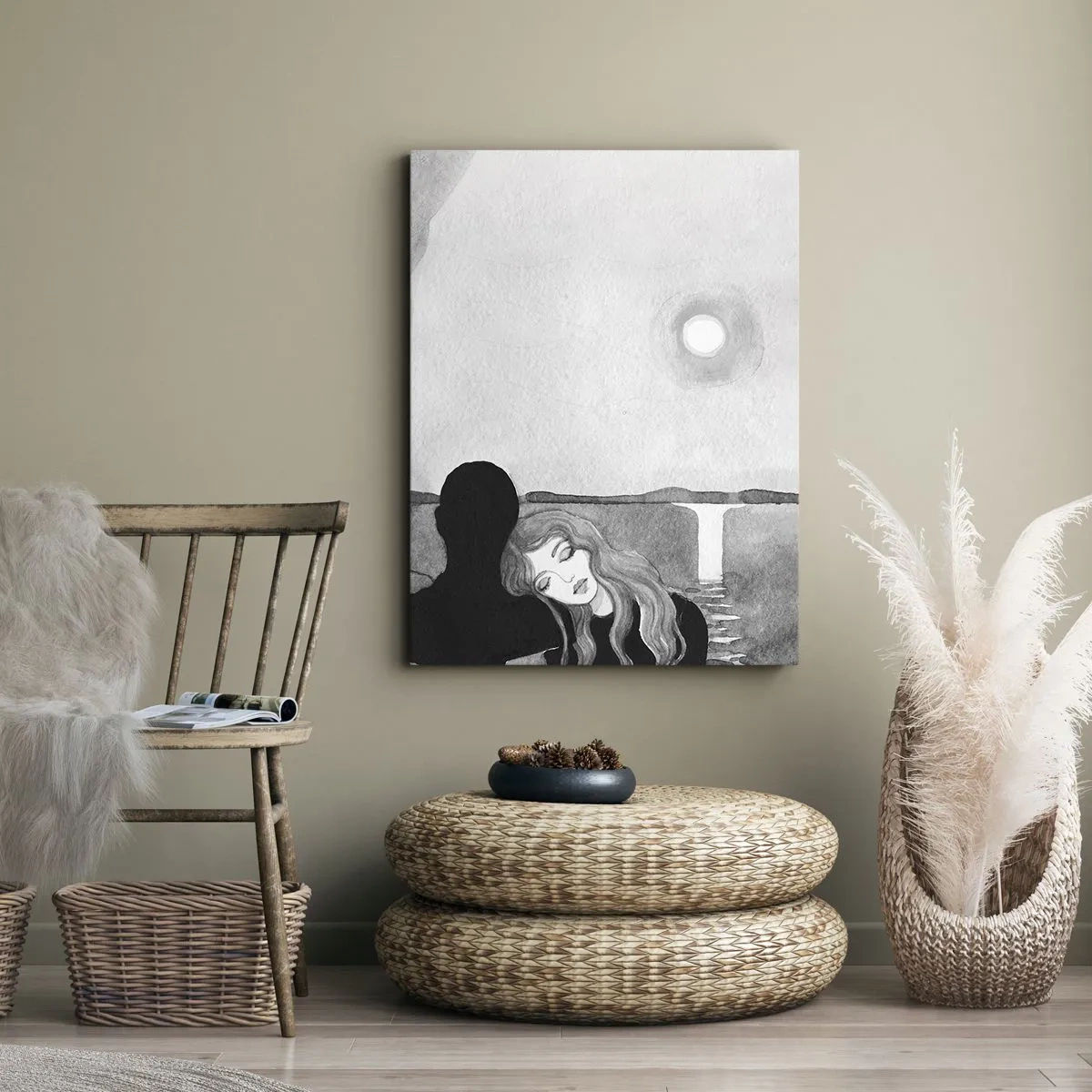 Bild auf Leinwand - Leinwandbild - Immer ein Geheimnis - 80x120 cm