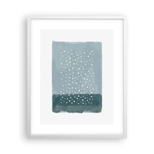 Poster in einem weißen Rahmen - Auf Blau gewachsen - 40x50 cm