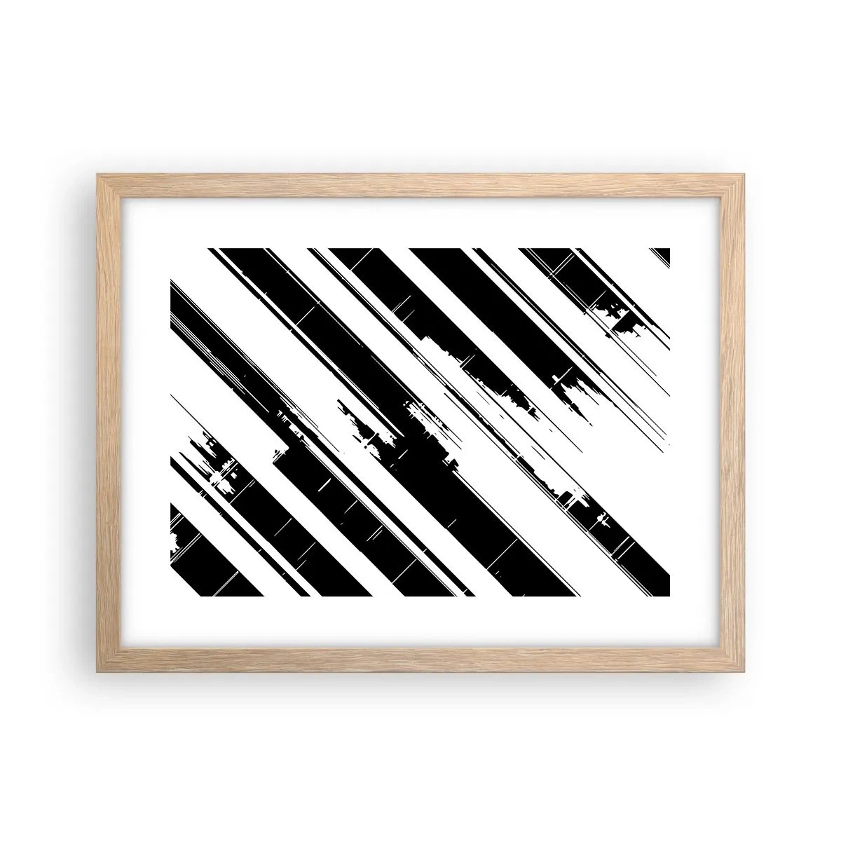Poster in einem Rahmen aus heller Eiche - Eine intensive und dynamische Komposition - 40x30 cm