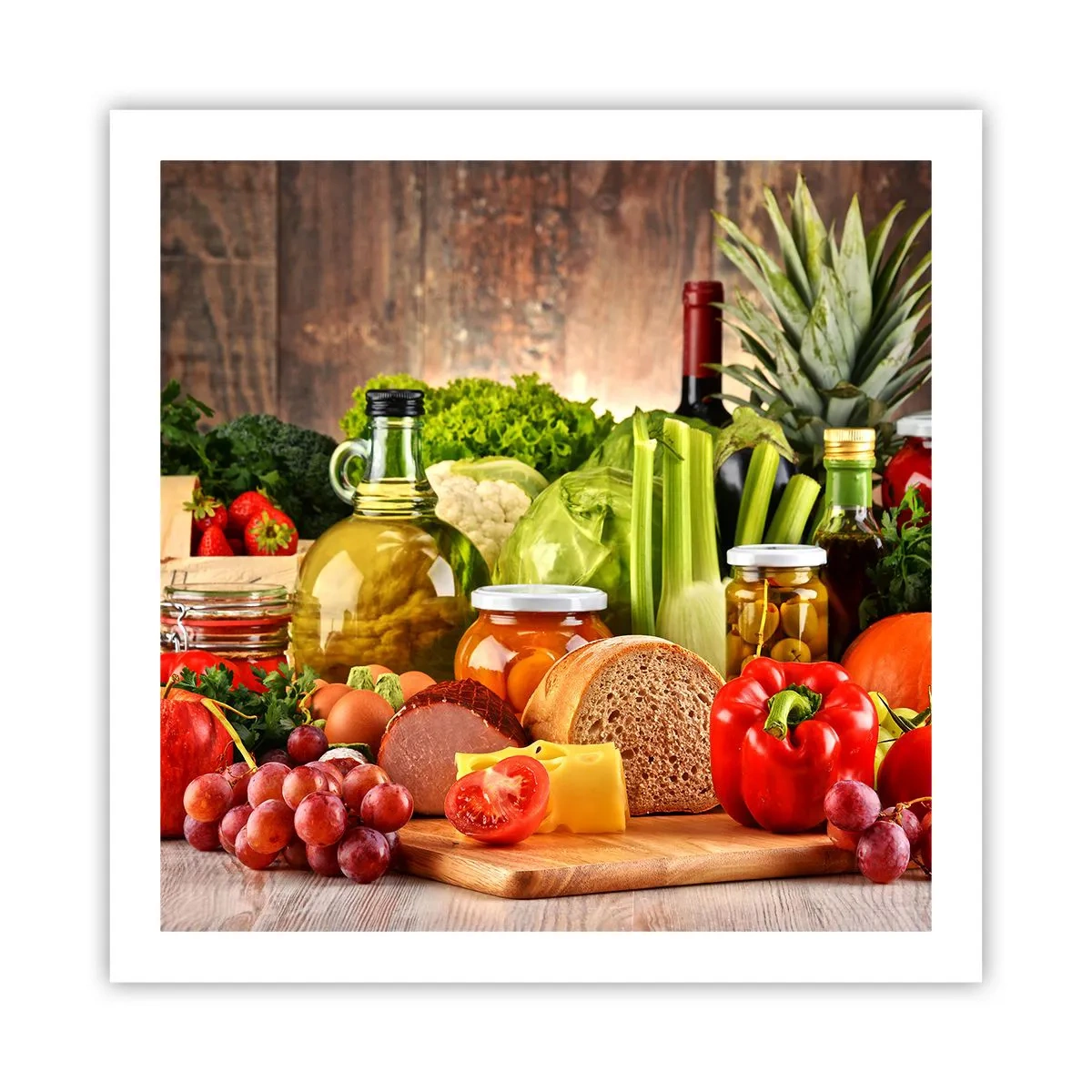 Poster - Geräuchert, gebacken und eingelegt - 60x60 cm