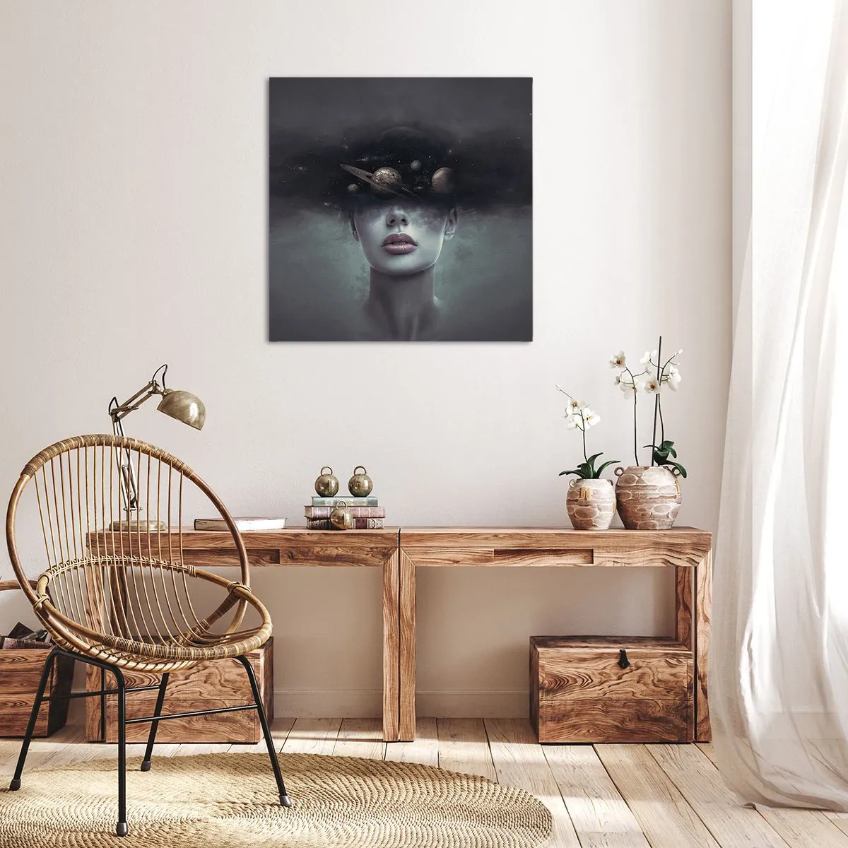 Bild auf Leinwand - Leinwandbild - Und die Planeten spielen verrückt ... - 30x30 cm