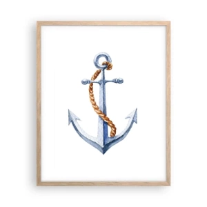 Poster in einem Rahmen aus heller Eiche - Ahoi Abenteuer! - 40x50 cm
