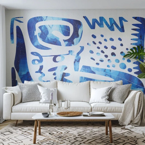 Fototapete Premium Canvas - Zurück zu den Wurzeln - Boho, Abstraktion, Minimalistisch - 350x256 cm