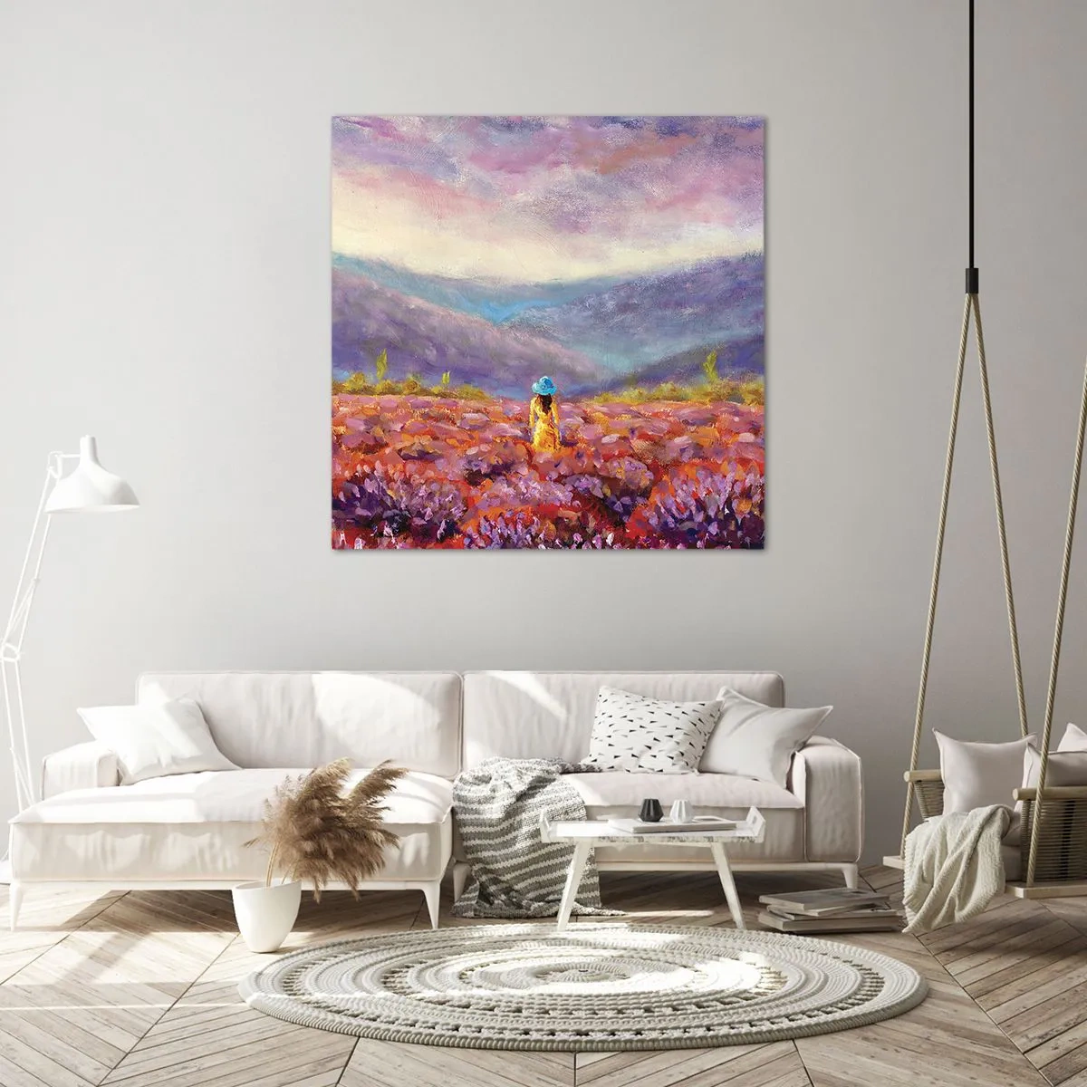 Bild auf Leinwand - Leinwandbild - In einer Lavendelwelt - 40x40 cm