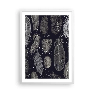 Poster in einem weißen Rahmen - Gefiederte Spitze - 50x70 cm