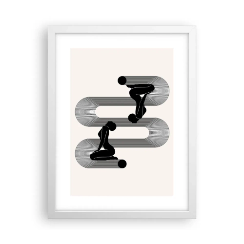 Poster in einem weißen Rahmen - Sinnliche Symmetrie - 30x40 cm