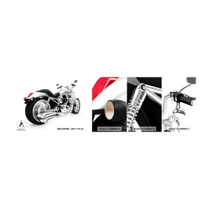 Fototapetenmuster Standard Eco - Ein Sammlertraum - Automobil, Motorrad, Zerhacker - 100x30 cm
