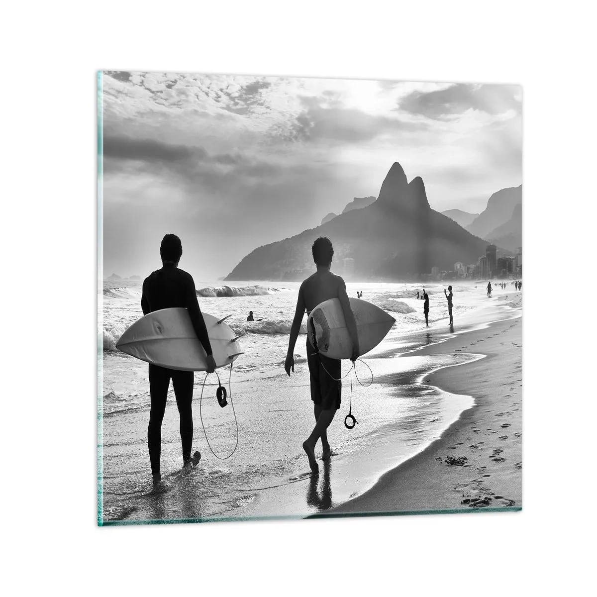 Glasbild - Bild auf glas - Single-Wave-Samba - 70x70 cm
