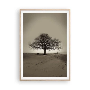 Poster in einem Rahmen aus heller Eiche - Von hier zu Ewigkeit - 70x100 cm