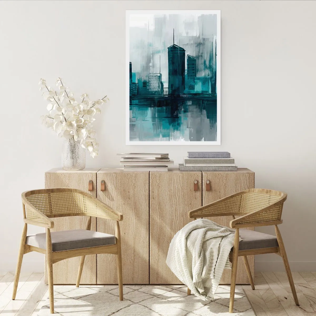Poster - Eine Stadt in der Farbe des Regens - 30x40 cm