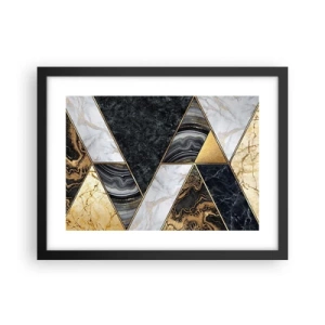 Poster in einem schwarzem Rahmen - Stein um Stein - 40x30 cm