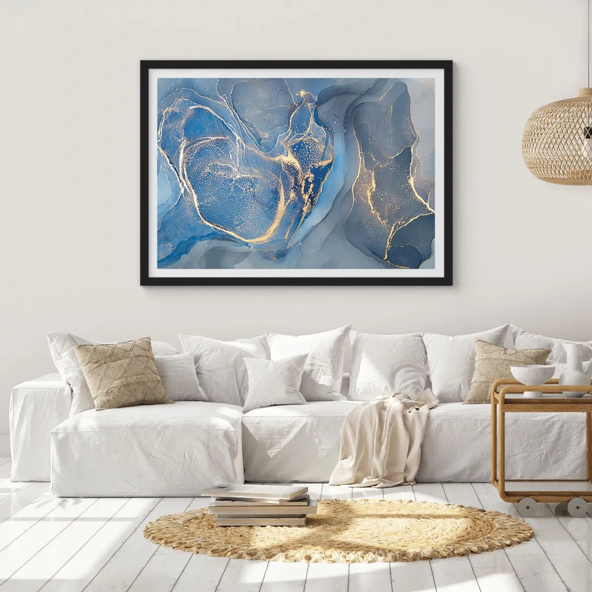 Poster in einem schwarzem Rahmen - Goldstaub - 40x30 cm