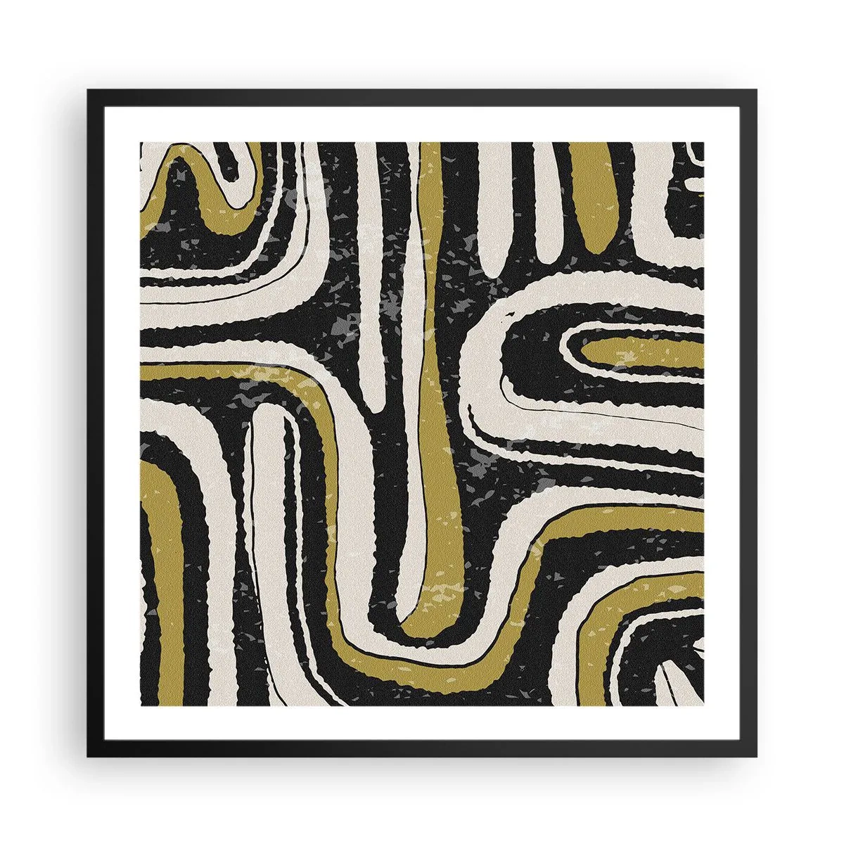 Poster in einem schwarzem Rahmen - Komposition: Straßen und Gassen - 60x60 cm