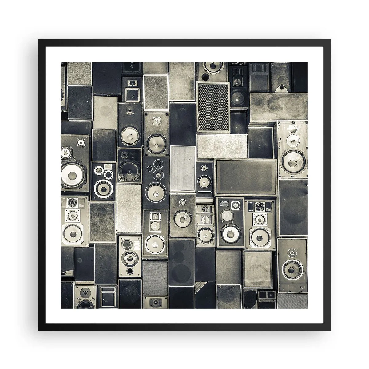 Poster in einem schwarzem Rahmen - Und es ist alles in Ordnung - 60x60 cm