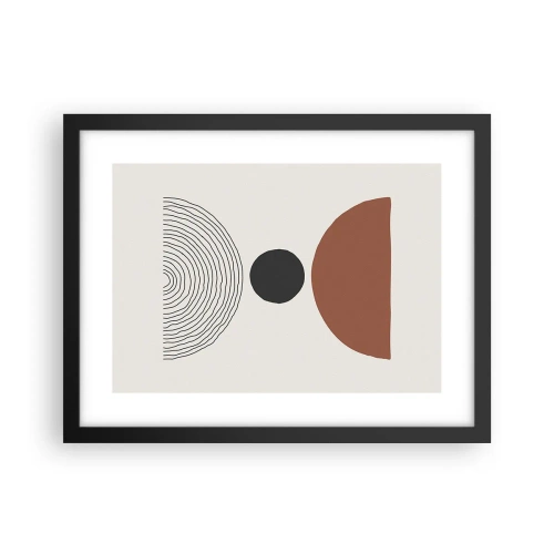 Poster in einem schwarzem Rahmen - Das Zentrum der Aufmerksamkeit - 40x30 cm