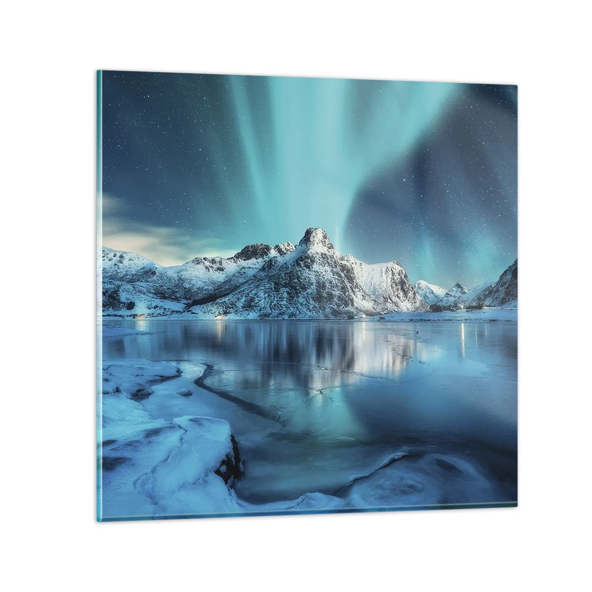 Glasbild - Bild auf glas - Lichtnacht - 70x70 cm