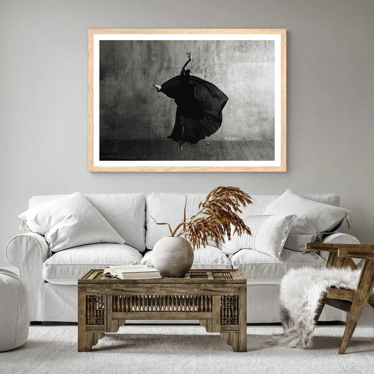 Poster in einem Rahmen aus heller Eiche - Leidenschaftlicher Gürtel - 100x70 cm