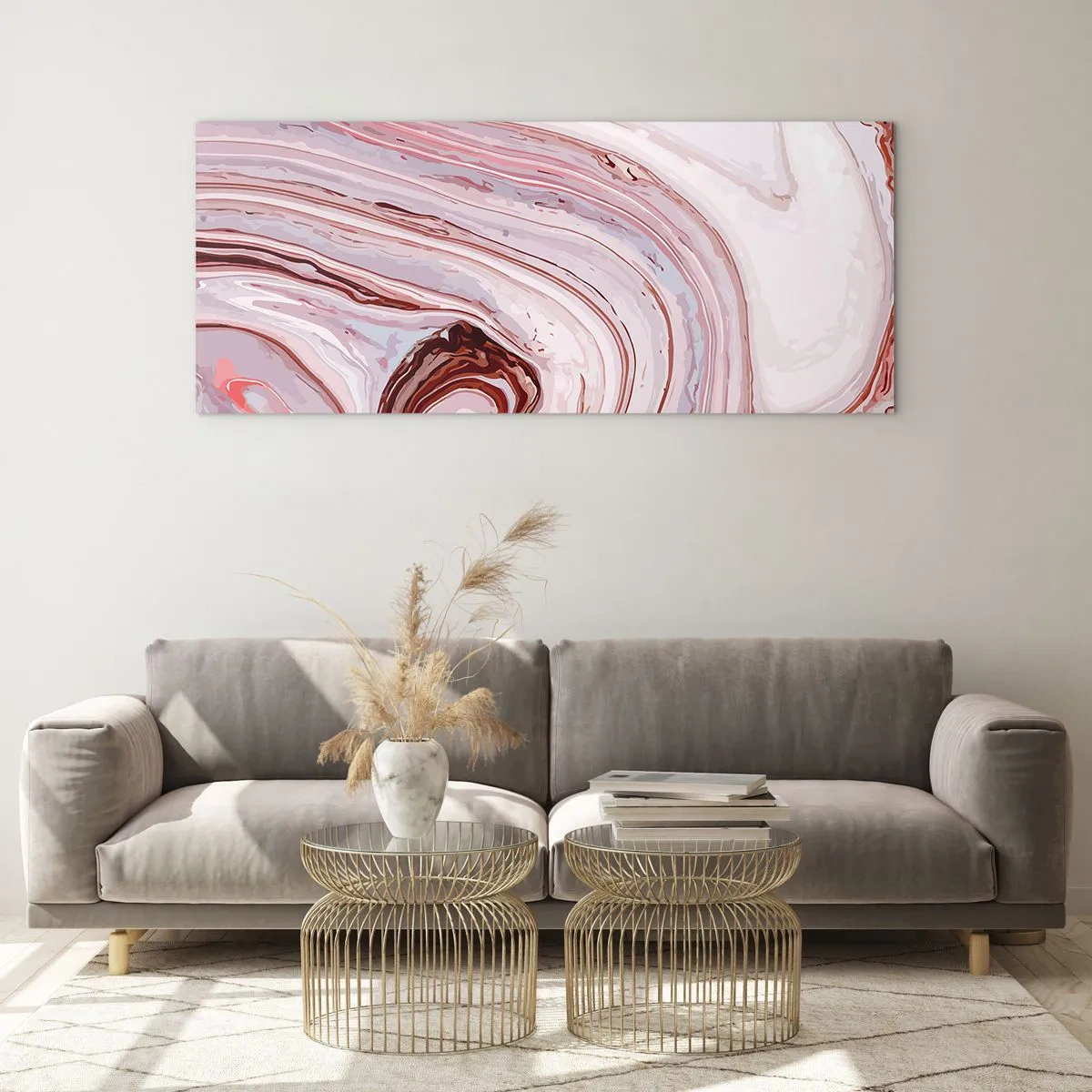 Glasbild - Bild auf glas - Geradeaus, dann rechts runter - 100x40 cm
