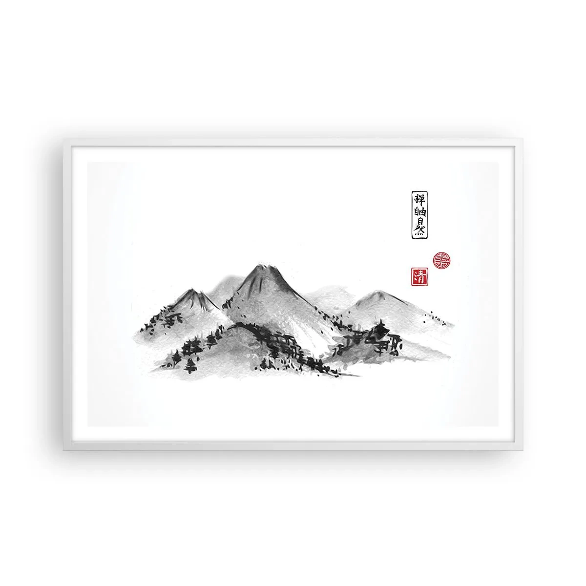 Poster in einem weißen Rahmen - Unendliche Fernen - 91x61 cm