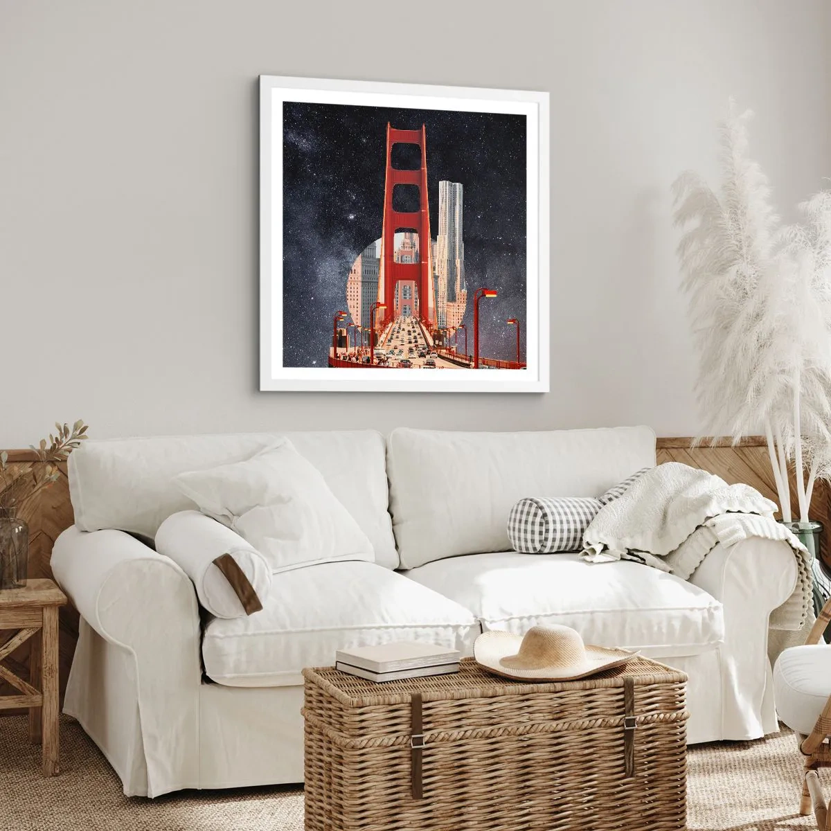 Poster in einem weißen Rahmen - Immer im Mittelpunkt - 60x60 cm