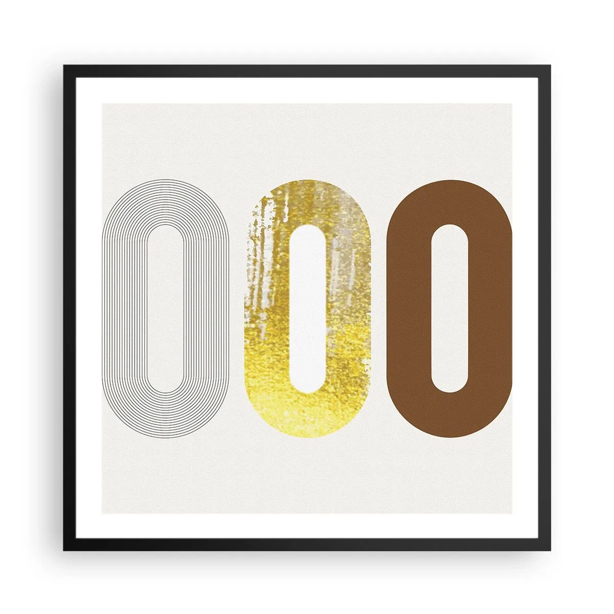 Poster in einem schwarzem Rahmen - Oooh! - 60x60 cm