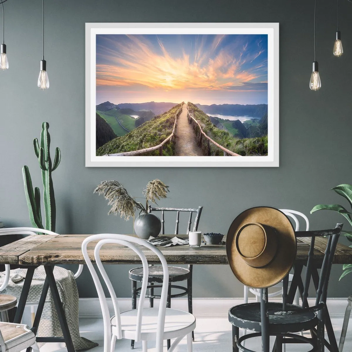 Poster in einem weißen Rahmen - Nah am Himmel - 100x70 cm