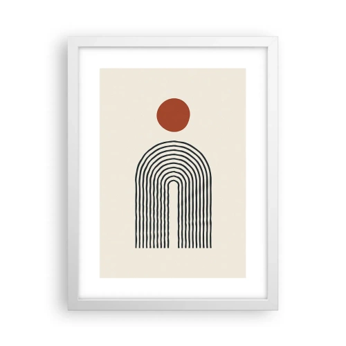 Poster in einem weißen Rahmen - Magnetismus von Formen und Farben - 30x40 cm