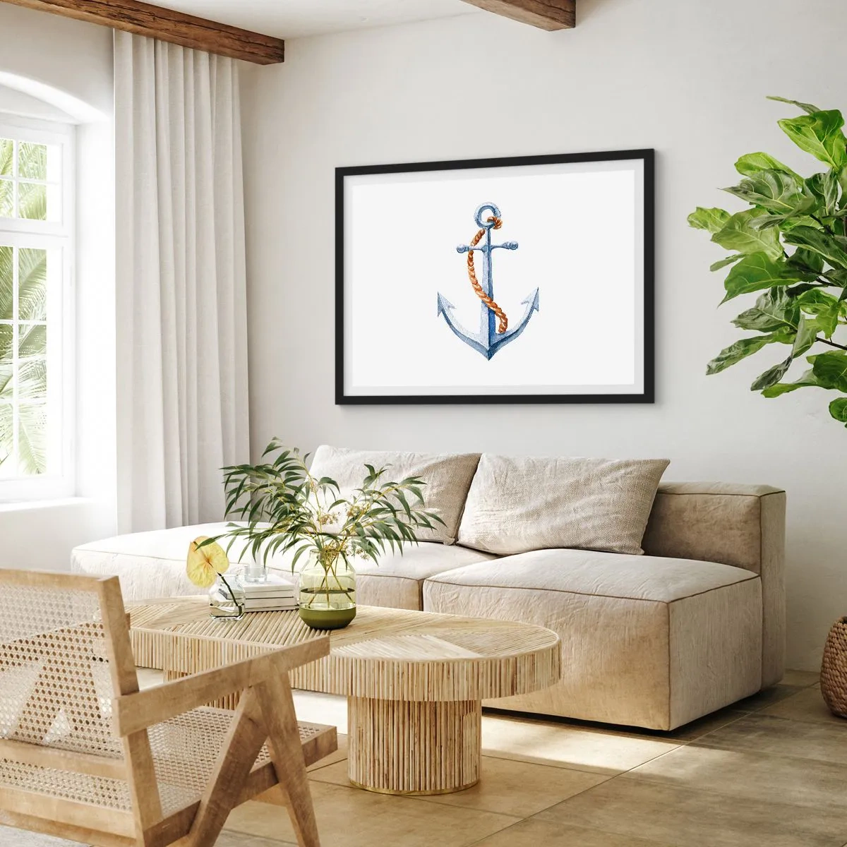 Poster in einem schwarzem Rahmen - Ahoi Abenteuer! - 91x61 cm