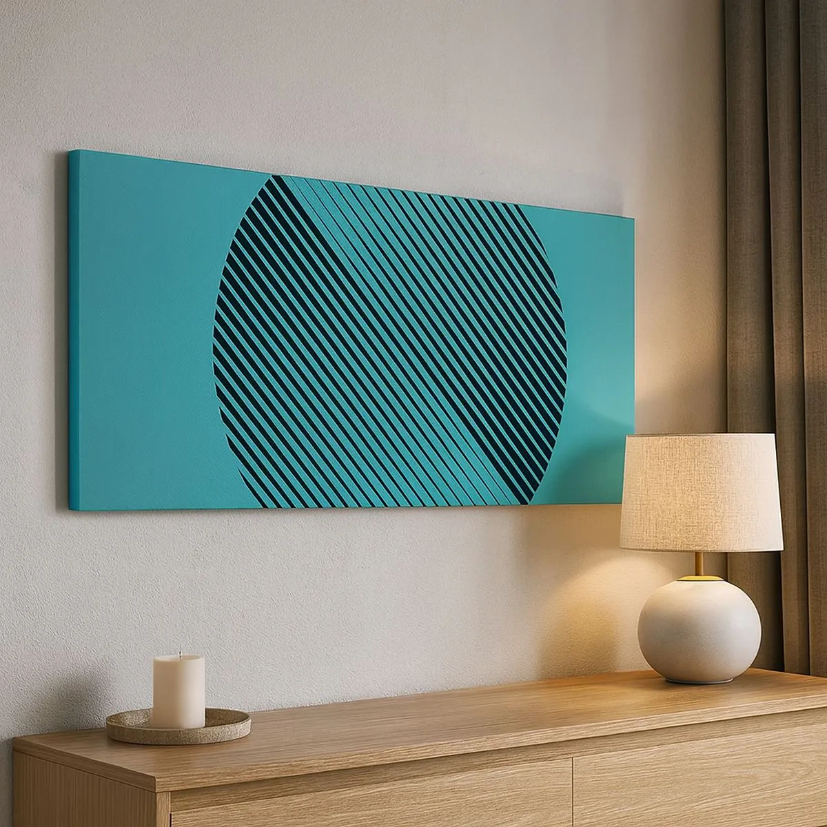 Bild auf Leinwand - Leinwandbild - Kreis – eine geometrische Variante - 100x40 cm