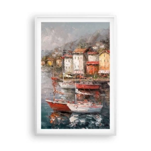 Poster in einem weißen Rahmen - Romantische Oase - 61x91 cm