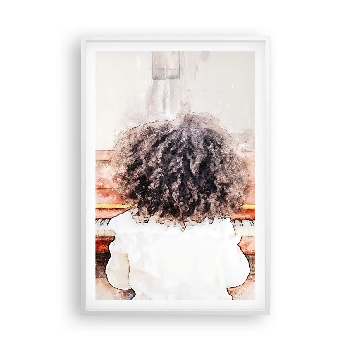 Poster in einem weißen Rahmen - In der neuen Welt - 61x91 cm