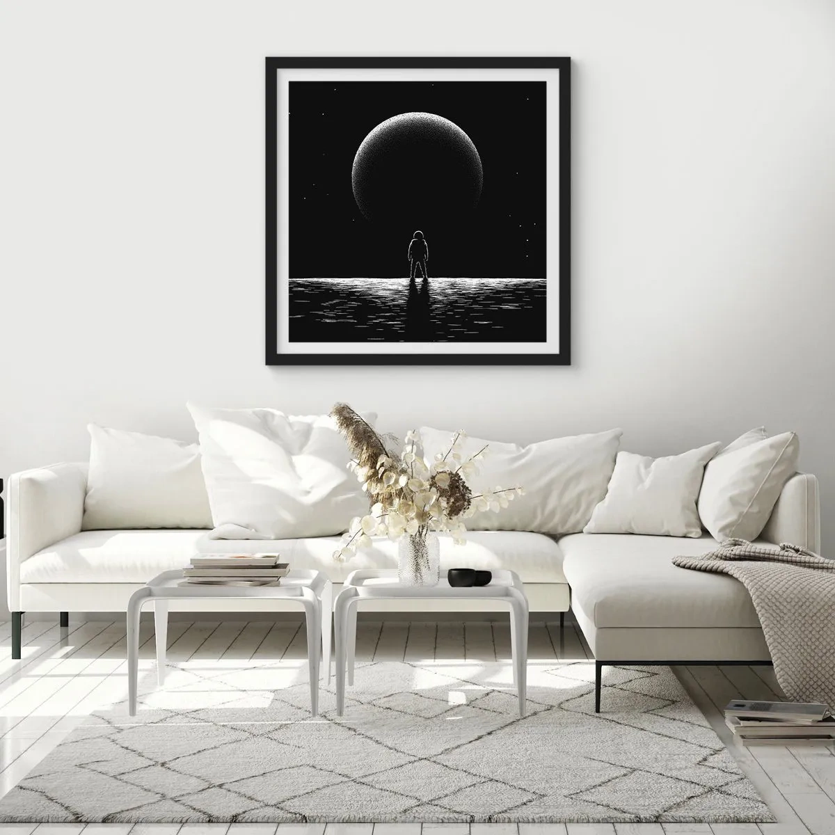 Poster in einem schwarzem Rahmen - Angesicht zu Angesicht - 40x40 cm