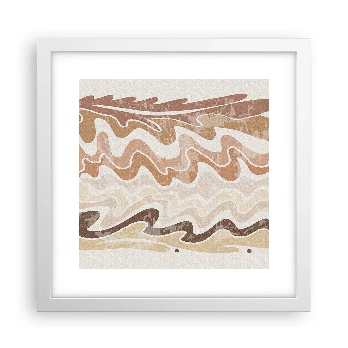 Poster in einem weißen Rahmen - Gute Energie – gute Gefühle - 30x30 cm