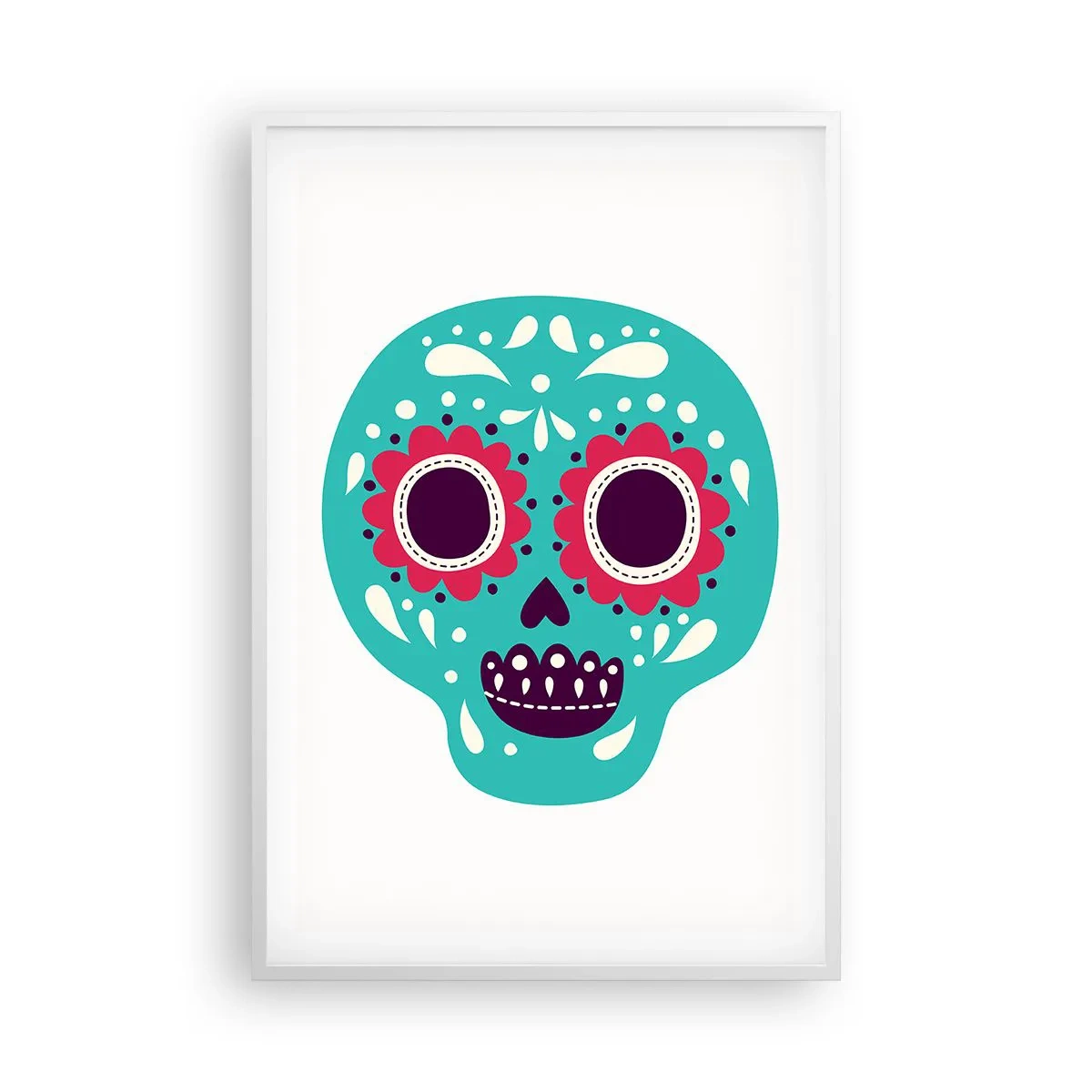 Poster in einem weißen Rahmen - Das Leben – Spaß bis zum Tod - 61x91 cm