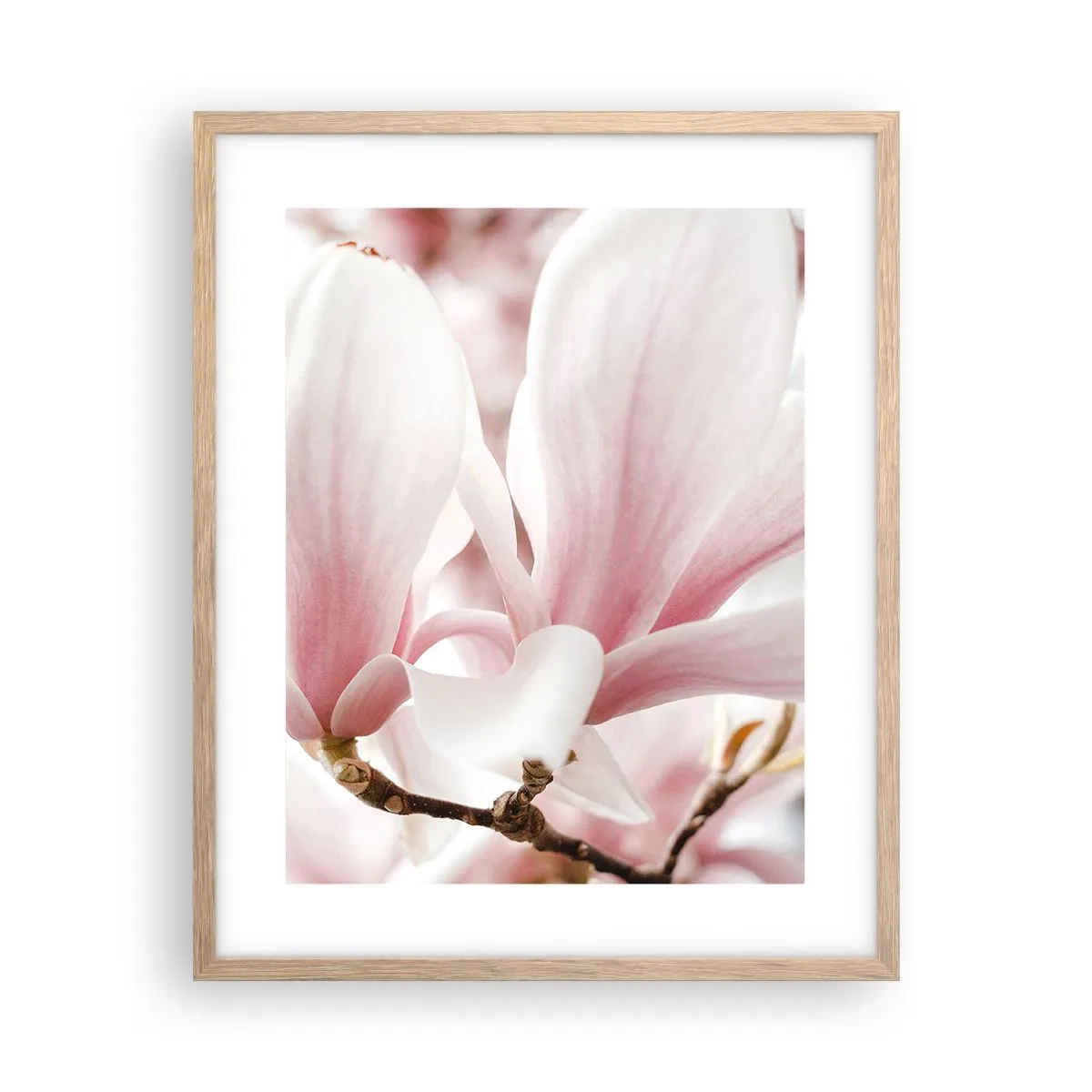 Poster in einem Rahmen aus heller Eiche - Eine Fülle von Zärtlichkeit - 40x50 cm