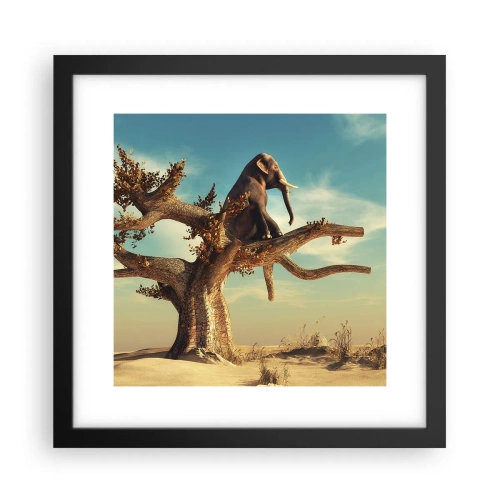 Poster in einem schwarzem Rahmen - Ein neuer Standpunkt - 30x30 cm