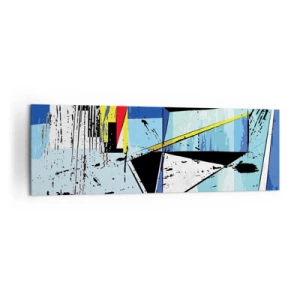 Bild auf Leinwand - Leinwandbild - Abstrakte geometrische Komposition in lebendigen Farben - 160x50cm - Betrachten Sie die Welt aus einem Blickwinkel ... - Moderne Wanddekoration für Wohnzimmer und Schlafzimmer ARTTOR