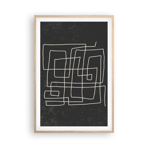 Poster in einem Rahmen aus heller Eiche - Nicht so einfach - 61x91 cm