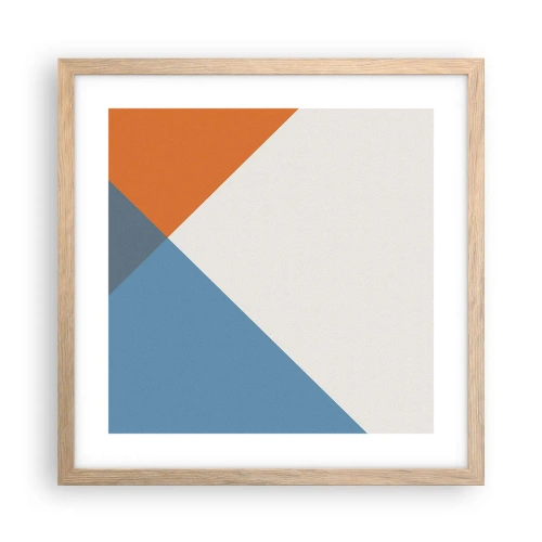 Poster in einem Rahmen aus heller Eiche - In einem Winkel… - 40x40 cm