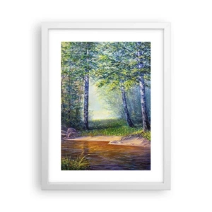 Poster in einem weißen Rahmen - Idyllische Landschaft - 30x40 cm