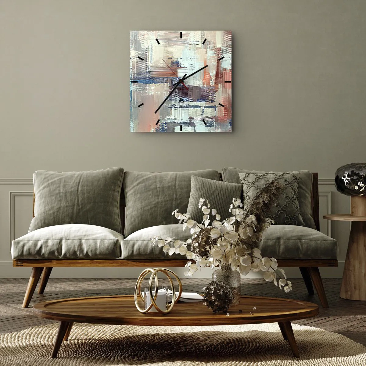 Wanduhr - Glasuhr - Zum Licht kommen - 30x30 cm