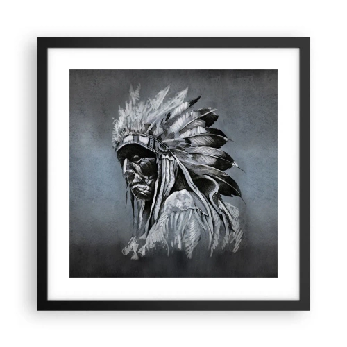 Poster in einem schwarzem Rahmen - Zurück zu den Wurzeln - 40x40 cm