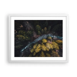 Poster in einem weißen Rahmen - Schnell und immer schneller - 50x40 cm