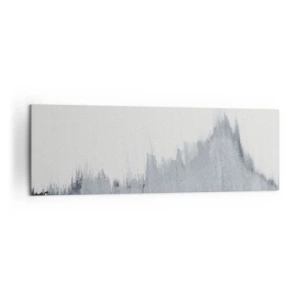 Bild auf Leinwand - Leinwandbild - Abstrakte graue Komposition im minimalistischen Stil - 160x50cm - Mysteriöse Aufzeichnung - Moderne Wanddekoration für Wohnzimmer und Schlafzimmer ARTTOR