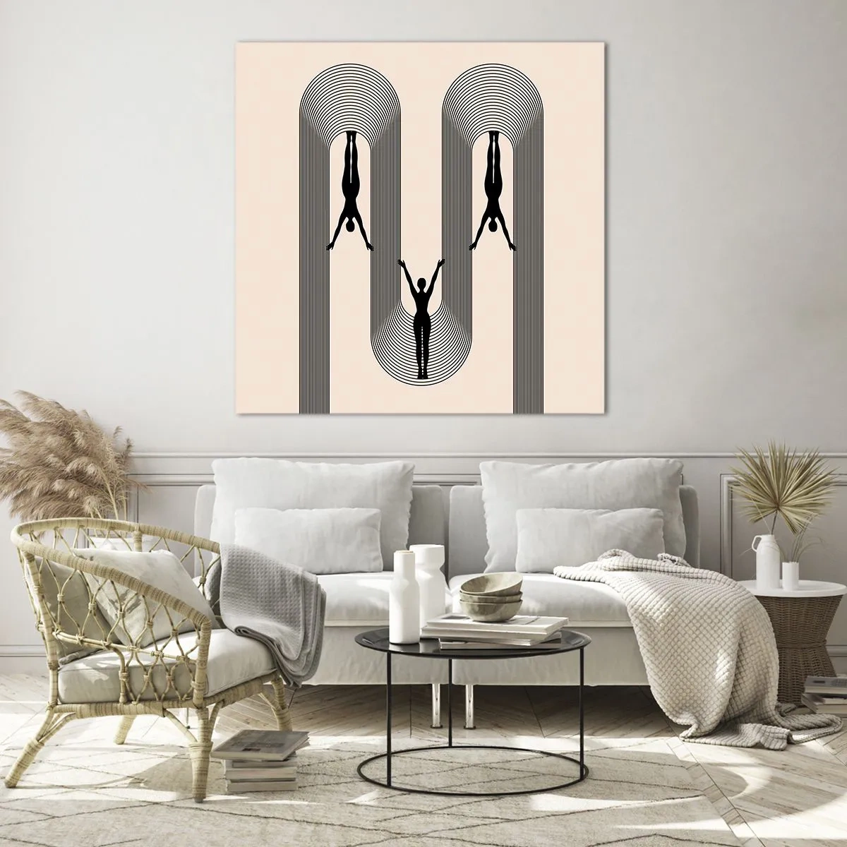 Glasbild - Bild auf glas - Verkehrt herum - 60x60 cm