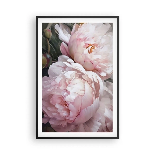 Poster in einem schwarzem Rahmen - In der Blüte angehalten - 61x91 cm
