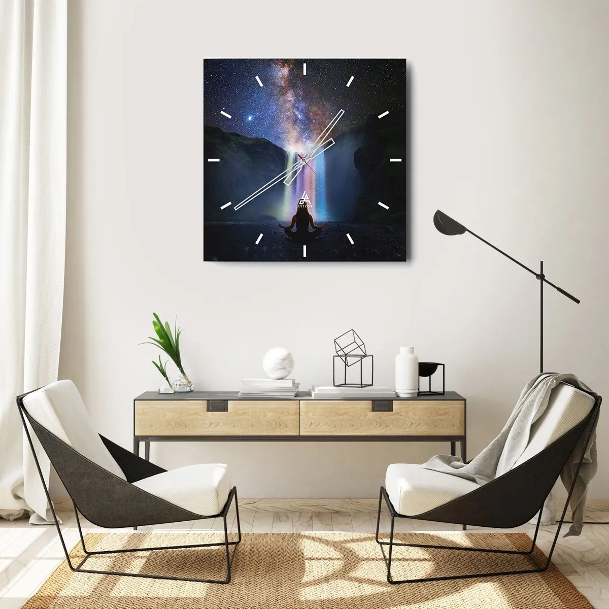 Wanduhr - Glasuhr - Absolute Harmonie - 40x40 cm