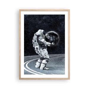 Poster in einem Rahmen aus heller Eiche - Auf der Milchstraße - 50x70 cm
